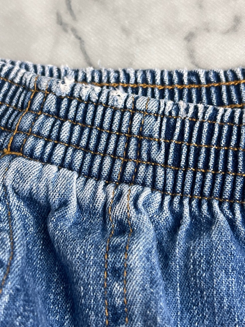 100% Cotton Petite Denim Jeans Pull On PS Petite Small Medium Blue Large Pocket - Picture 4 of 10